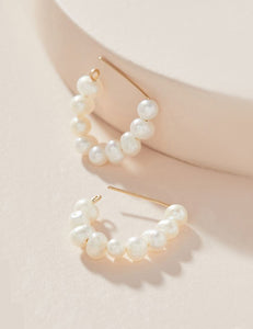 Delia Mini Pearl Pin Studs