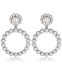 Mila Pearl Drop Hoops