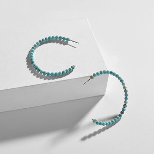 Layla Multi-toned Turquoise Hoops